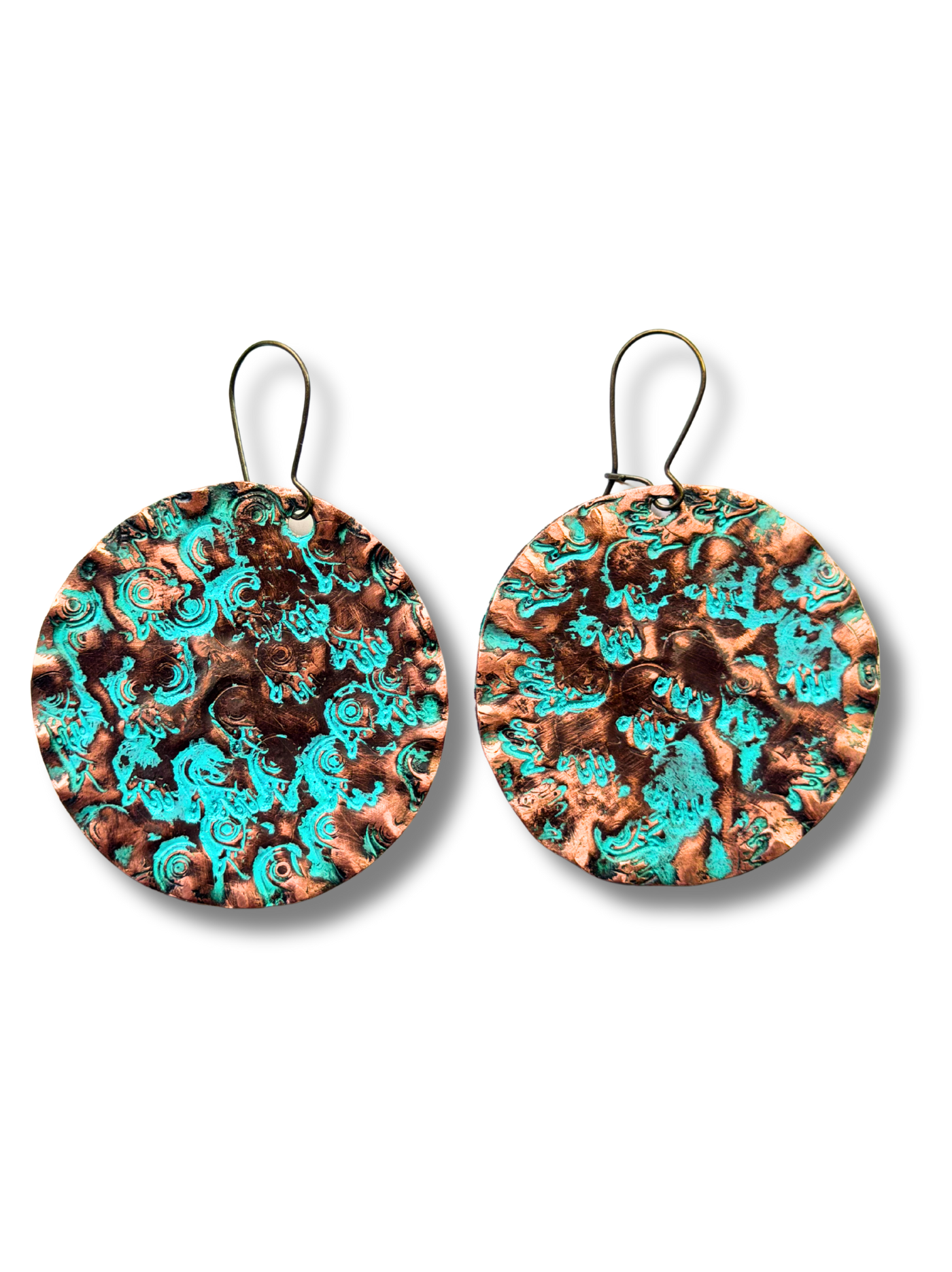 Round Stamped Earrings