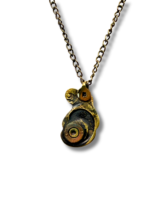 Small Round Bullet Necklace